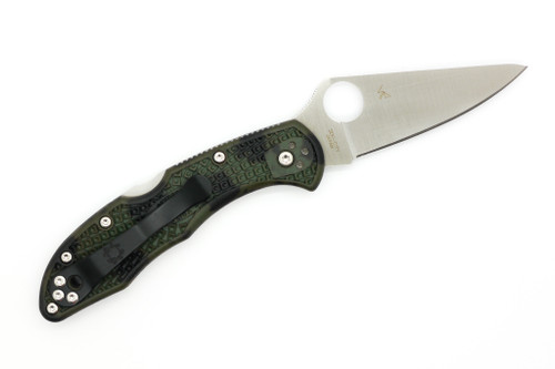 Spyderco Knives - Delica 4 Lightweight - 2.9" VG-10 Steel Folding Pocket Knife w/ Textured Green & Black FRN Handle Spyderco Knives - Delica 4 Lightweight - 2.9" VG-10 Steel Folding Pocket Knife w/ Textured Green & Black FRN Handle