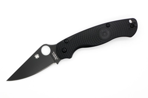 Spyderco Knives - Para Military 2 Lightweight - 3.47" CTS-BD1N Steel Folding Pocket Knife w/ Black Textured FRN Handle