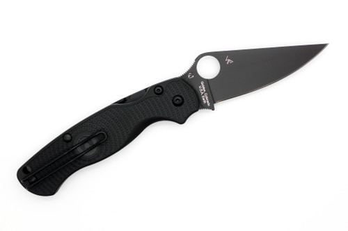Spyderco Knives - Para Military 2 Lightweight - 3.47" CTS-BD1N Steel Folding Pocket Knife w/ Black Textured FRN Handle Spyderco Knives - Para Military 2 Lightweight - 3.47" CTS-BD1N Steel Folding Pocket Knife w/ Black Textured FRN Handle