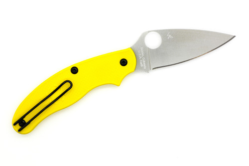 Spyderco Knives - UK Penknife - Salt Edition - 3" Magnacut Steel Folding Pocket Knife w/ Yellow Textured FRN Handle
