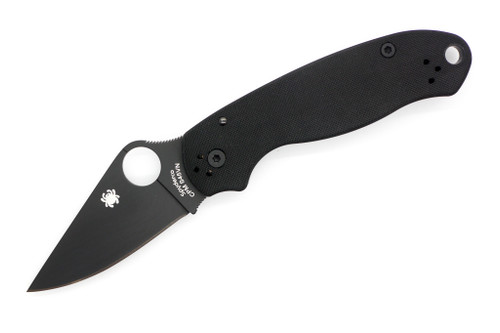 Spyderco - Para 3 - 3" CPM-S45VN Black DLC Steel Folding Knife w/ Textured Black G-10 Handle
