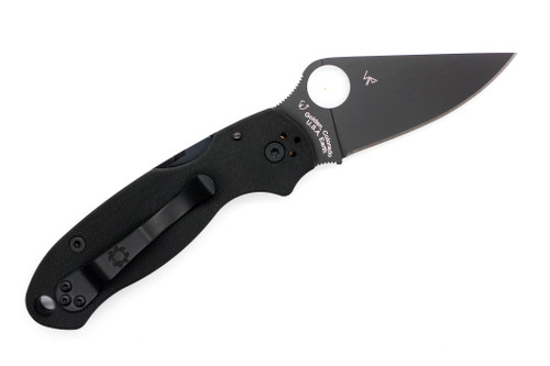 Spyderco - Para 3 - 3" CPM-S45VN Black DLC Steel Folding Knife w/ Textured Black G-10 Handle