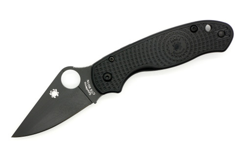 Spyderco - Para 3 Lightweight - 3" CTS-BD1N Black DLC Steel Folding Knife w/ Textured Black FRN Handle