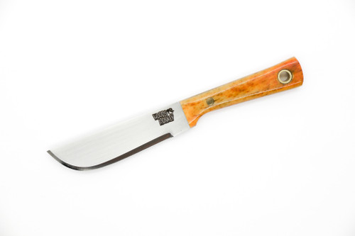 Woods Monkey - Lil Widdle Chete by L.T. Wright - AEB-L Steel - Convex Machete Grind - Satin Finish - Camo Bone Handle - 1