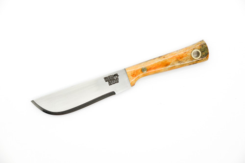 Woods Monkey - Lil Widdle Chete by L.T. Wright - AEB-L Steel - Convex Machete Grind - Satin Finish - Camo Bone Handle - 3