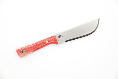 Woods Monkey - Lil Widdle Chete by L.T. Wright - AEB-L Steel - Convex Machete Grind - Satin Finish - Red Bone Handle - 5