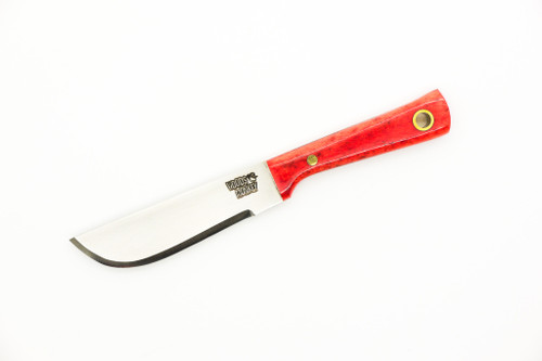 Woods Monkey - Lil Widdle Chete by L.T. Wright - AEB-L Steel - Convex Machete Grind - Satin Finish - Red Bone Handle - 5