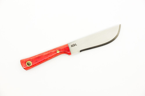 Woods Monkey - Lil Widdle Chete by L.T. Wright - AEB-L Steel - Convex Machete Grind - Satin Finish - Red Bone Handle - 5