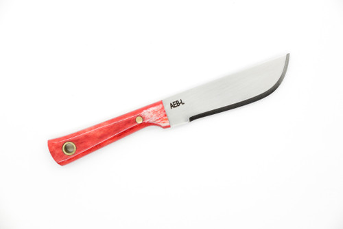 Woods Monkey - Lil Widdle Chete by L.T. Wright - AEB-L Steel - Convex Machete Grind - Satin Finish - Red Bone Handle - 6