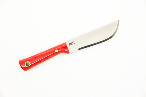 Woods Monkey - Lil Widdle Chete by L.T. Wright - AEB-L Steel - Convex Machete Grind - Satin Finish - Red Bone Handle - 6
