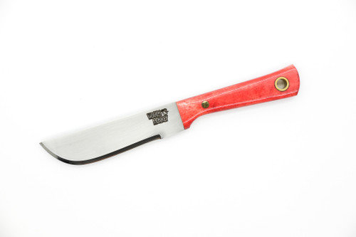Woods Monkey - Lil Widdle Chete by L.T. Wright - AEB-L Steel - Convex Machete Grind - Satin Finish - Red Bone Handle - 7