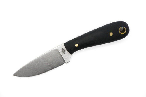 Battle Horse Knives - Frontier First - 2.375" 01 Steel Fixed Blade w/ Black Canvas Micarta Handle