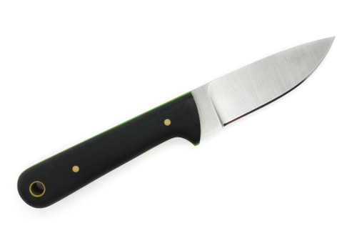 Battle Horse Knives - Woodsman - 01 Steel Fixed Blade w/ Black Canvas Micarta W/ Green Liners Handle Battle Horse Knives - Woodsman - 01 Steel Fixed Blade w/ Black Canvas Micarta W/ Green Liners Handle