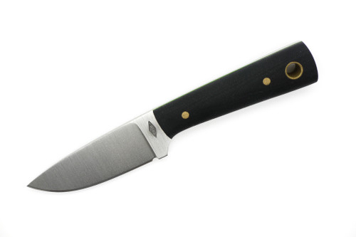 Battle Horse Knives - Highland Trail - 2.375" 01 Steel Fixed Blade w/ Black Canvas Micarta W/ Green Liners Handle