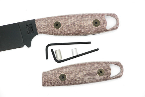 TKC: EXTENDED Handle for Becker BK14, 24 - Brown Canvas Micarta