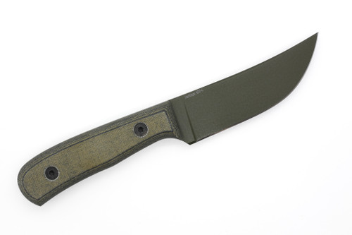 Very Good Knife Company - Heritage - 3.75" AEB-L Green Cerakote Fixed Blade W/ Green Line Camo Canvas Micarta Handle Very Good Knife Company - Heritage - 3.75" AEB-L Green Cerakote Fixed Blade W/ Green Line Camo Canvas Micarta Handle