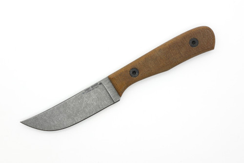 Very Good Knife Company - Heritage Jr. - 3.5" Nitro-V Fixed Blade W/ Natural Canvas Micarta Handle