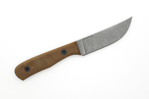 Very Good Knife Company - Heritage Jr. - 3.5" Nitro-V Fixed Blade W/ Natural Canvas Micarta Handle Very Good Knife Company - Heritage Jr. - 3.5" Nitro-V Fixed Blade W/ Natural Canvas Micarta Handle