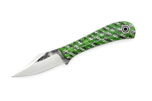Fiddleback Forge, Andy Roy - Lonestar EDC - 3" Tapered A2 Steel W/ Extraordinary Carbon Fiber Resin from J. Hue Customs Handles