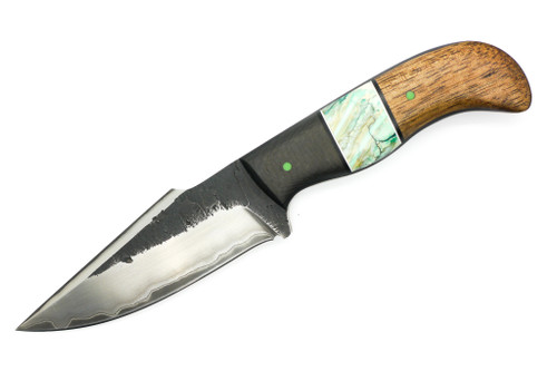Aux Mfg & Wasteland Forge Collaboration - San Mai Karl - 4.3"  416ss & 80CRV2 Steel Blade w/ Carbon Fiber, Mammoth Bone, & Koa Wood Handle