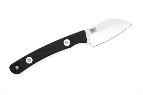Hellbender Blade Co. - Newt - 2" Magnacut Tumbled Steel Fixed Blade W/ Black G-10 Handle