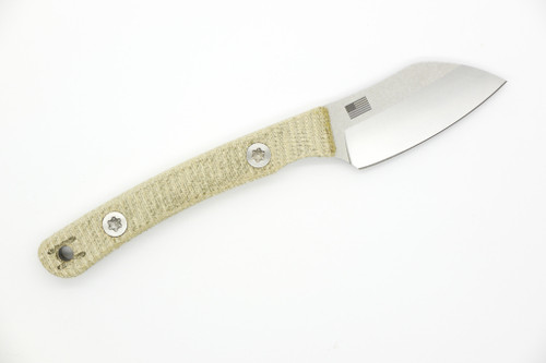 Hellbender Blade Co. - Newt - 2" Magnacut Tumbled Steel Fixed Blade W/ OD Micarta Handle