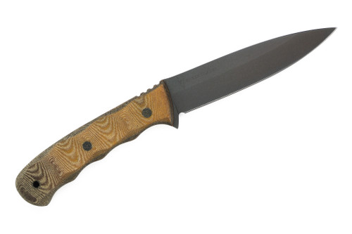 Dave Wenger Blades - Nimrod - 5" Magnacut Fixed Blade W/ Sculpted Vintage Linen - Kydex Sheath