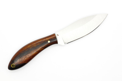 LT Wright Knives Small Northern Hunter - AEB-L Steel - High Saber Grind - Desert Ironwood W/ Black Liners - 1