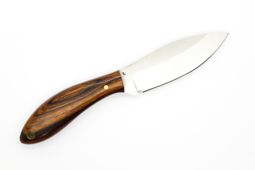 LT Wright Knives Small Northern Hunter - AEB-L Steel - High Saber Grind - Desert Ironwood W/ Black Liners - 2