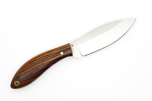 LT Wright Knives Small Northern Hunter - AEB-L Steel - High Saber Grind - Desert Ironwood W/ Black Liners - 5