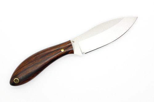 LT Wright Knives Small Northern Hunter - AEB-L Steel - High Saber Grind - Desert Ironwood W/ Black Liners - 7