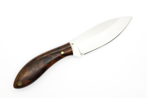 LT Wright Knives Small Northern Hunter - AEB-L Steel - High Saber Grind - Desert Ironwood W/ Black Liners - 8