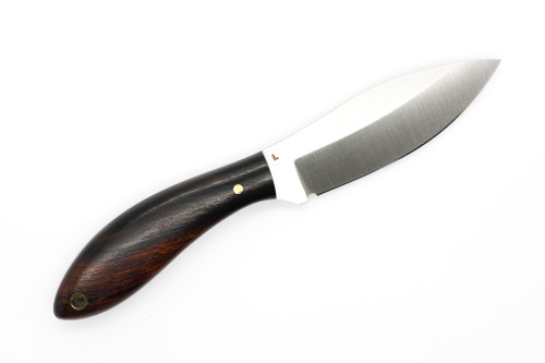 LT Wright Knives Small Northern Hunter - AEB-L Steel - High Saber Grind - Desert Ironwood W/ Black Liners - 9