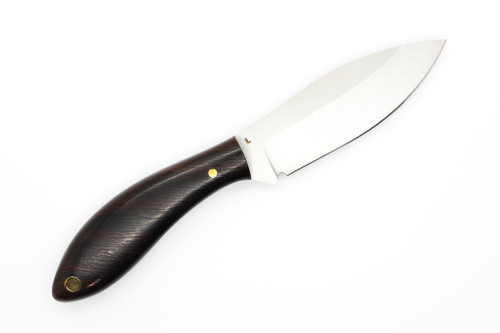 LT Wright Knives Small Northern Hunter - AEB-L Steel - High Saber Grind - Desert Ironwood W/ Black Liners - 10