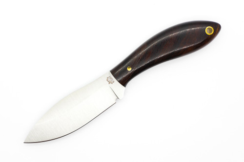 LT Wright Knives Small Northern Hunter - AEB-L Steel - High Saber Grind - Desert Ironwood W/ Black Liners - 10
