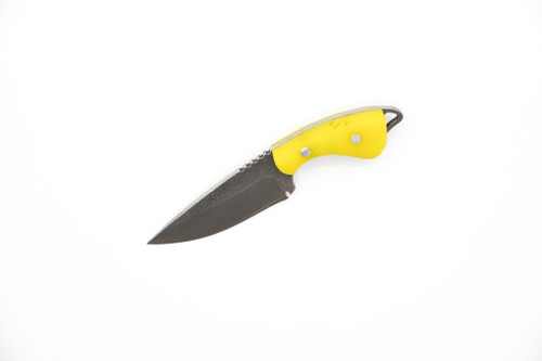 Toros Knife & Tool - Jellybean - 1.75" 4116 Steel Fixed Blade W/ Yellow Epoxy Handle & Brown Leather Sheath