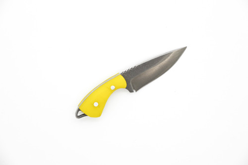 Toros Knife & Tool - Jellybean - 1.75" 4116 Steel Fixed Blade W/ Yellow Epoxy Handle & Brown Leather Sheath