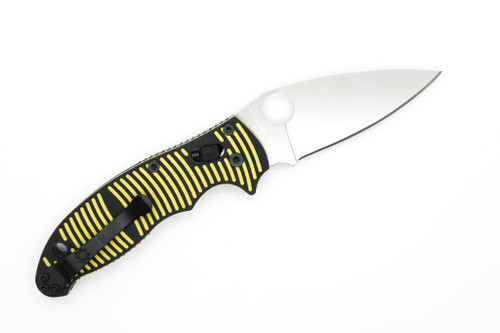 Spyderco Knives - Manix 2 - 3.37" Magnacut Steel Folding Pocket Knife w/ Textured Black & Yellow G-10 Handle
