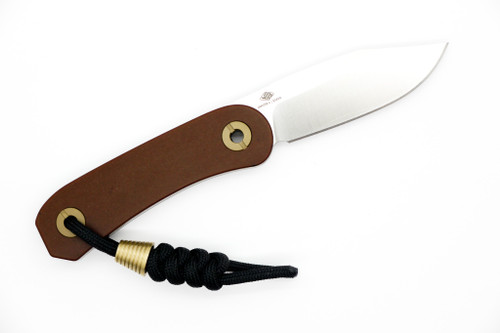 Knafs Knives - Lander - 2.57" S35VN Steel Fixed Blade W/ Brown Paper Micarta Handle