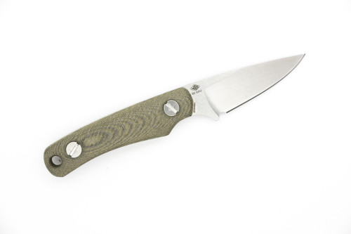 Knafs Knives - Little Lulu - 1.9" Magnacut Steel Fixed Blade W/ Green Micarta Handles Knafs Knives - Little Lulu - 1.9" Magnacut Steel Fixed Blade W/ Green Micarta Handles
