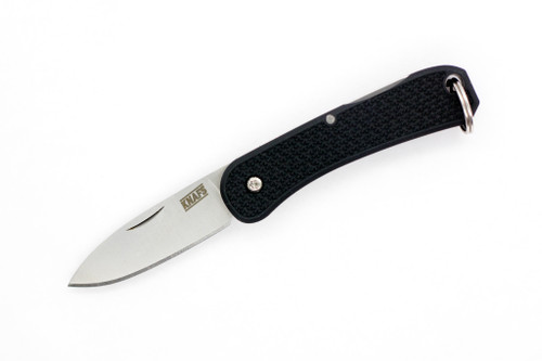 Knafs Knives - Lander 6 - 1.55" Satin 4034SS Steel Folding Blade W/ Black FRN Handles