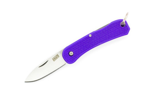 Knafs Knives - Lander 6 - 1.55" Satin 4034SS Steel Folding Blade W/ Purple FRN Handles