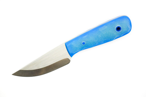 WK Forgeworks - Little Bird - 2.8" AEB-L Fixed Blade W/ Jade over Blue G-10 Handles & Flower Kydex