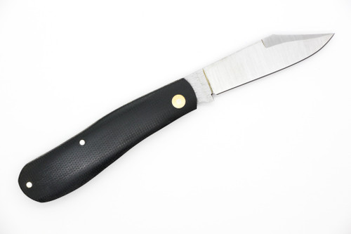 Upstate Cutlery Co. - Ultralight Teardrop W/ Shield - 2.6" 1095 Steel Blade - Black Linen Micarta Upstate Cutlery Co. - Ultralight Teardrop W/ Shield - 2.6" 1095 Steel Blade - Black Linen Micarta