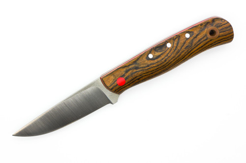 Cypress Creek Knives - Skink - 3.1" Magnacut Steel Fixed Blade W/ Bocote Wood W/ Red Liners Handles