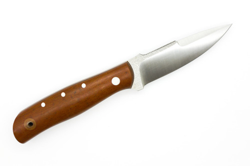 Cypress Creek Knives - Trout Bum TT - 3.4" BG-42 Steel Fixed Blade W/ Vintage Linen Micarta W/ White Liners Handles