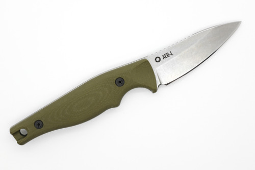 Stoner CNC - Vector 2.8 - 2.8" AEB-L Fixed Blade W/ OD Green G-10 Handles Stoner CNC - Vector 2.8 - 2.8" AEB-L Fixed Blade W/ OD Green G-10 Handles