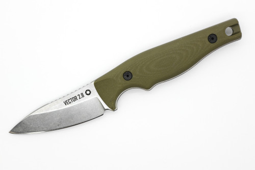 Stoner CNC - Vector 2.8 - 2.8" AEB-L Fixed Blade W/ OD Green G-10 Handles