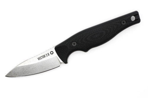 Stoner CNC - Vector 2.8 - 2.8" AEB-L Fixed Blade W/ Black G-10 Handles