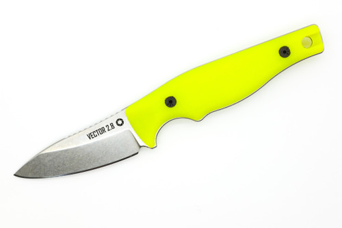 Stoner CNC - Vector 2.8 - 2.8" AEB-L Fixed Blade W/ Day Glow G-10 Handles
